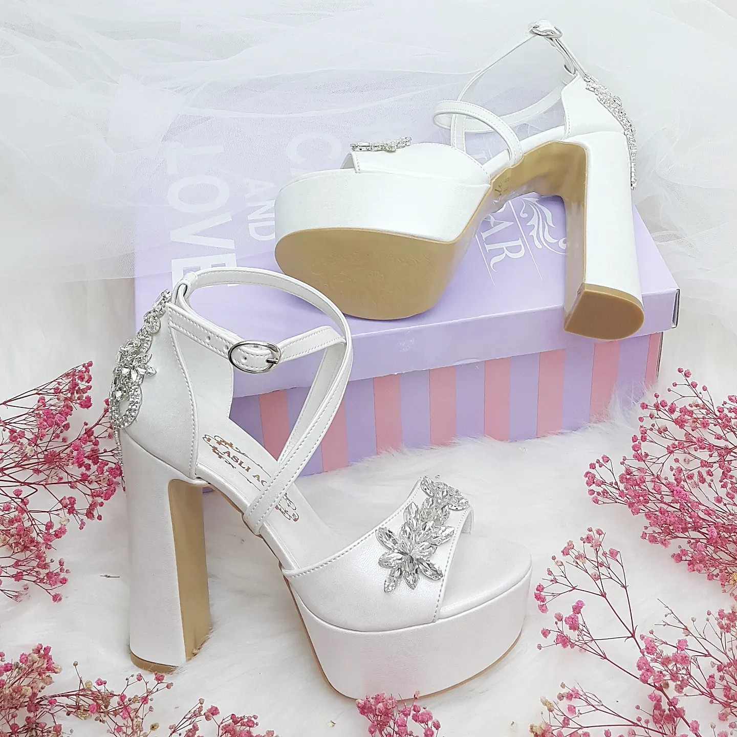 Stone Detailed Design High Heels Comfortable Bridal Shoes Wedding Women's  Wedding Shoes - 118.18 € + KDV